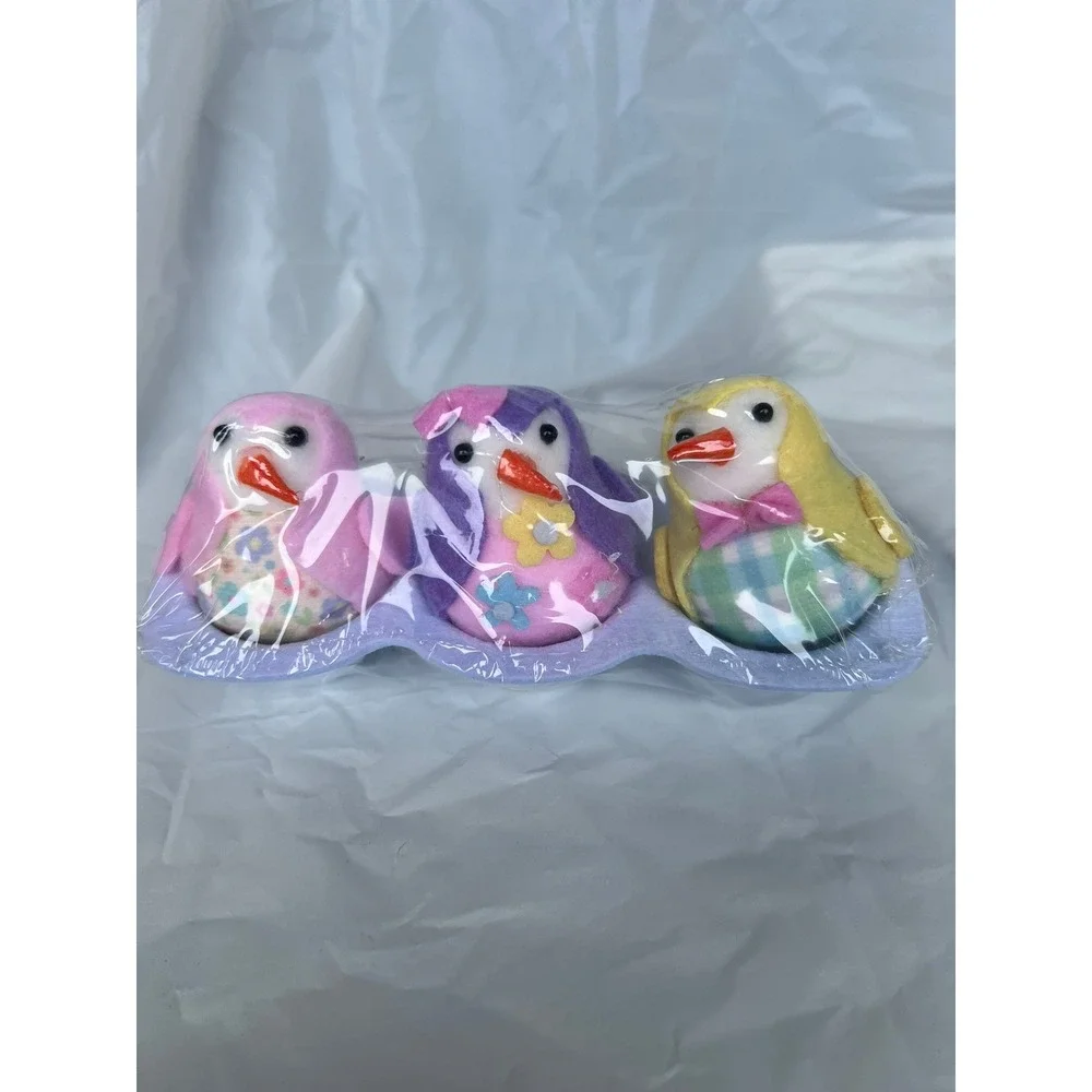 Festive Voice Mini Birds Decor 3-Pack Multicolor New Spring Easter 705456